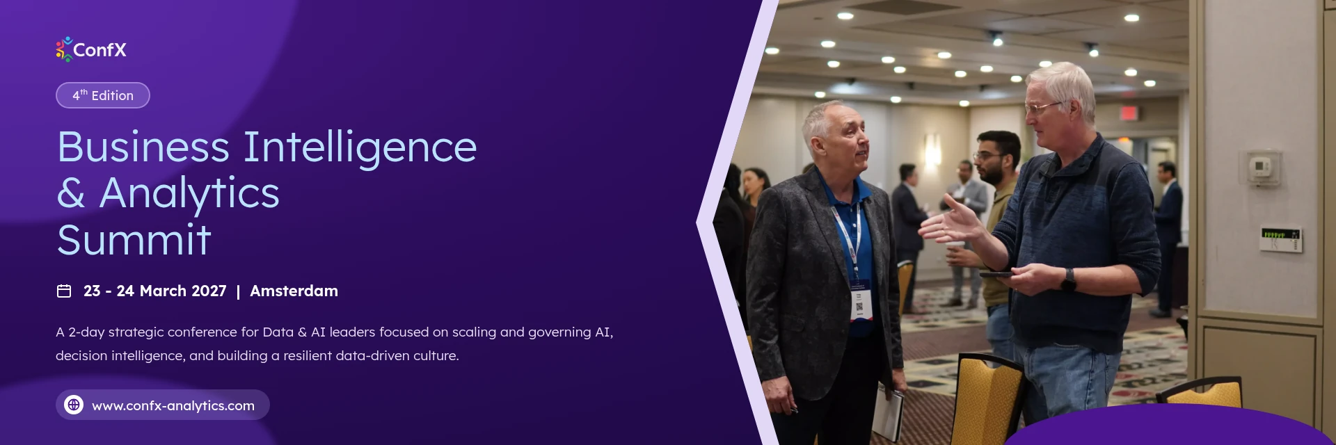 Business Intelligence & Analytics Summit 2027, Amsterdam, 23 to 24 March 2027 (ConfX)
