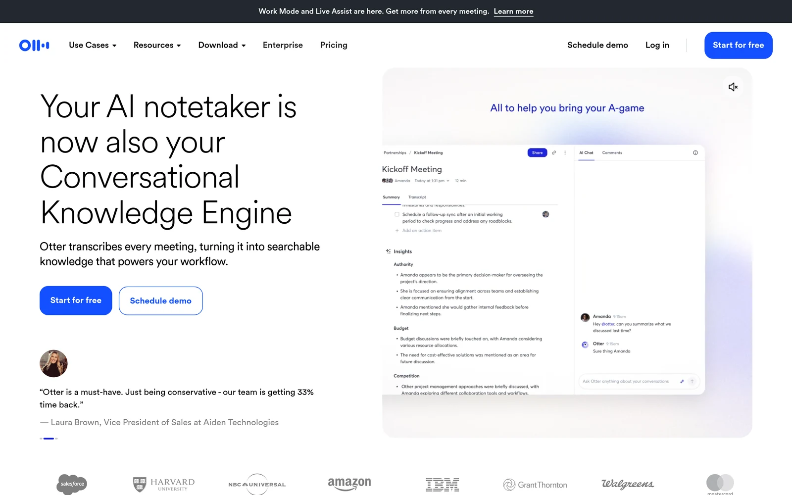 Otter.ai homepage
