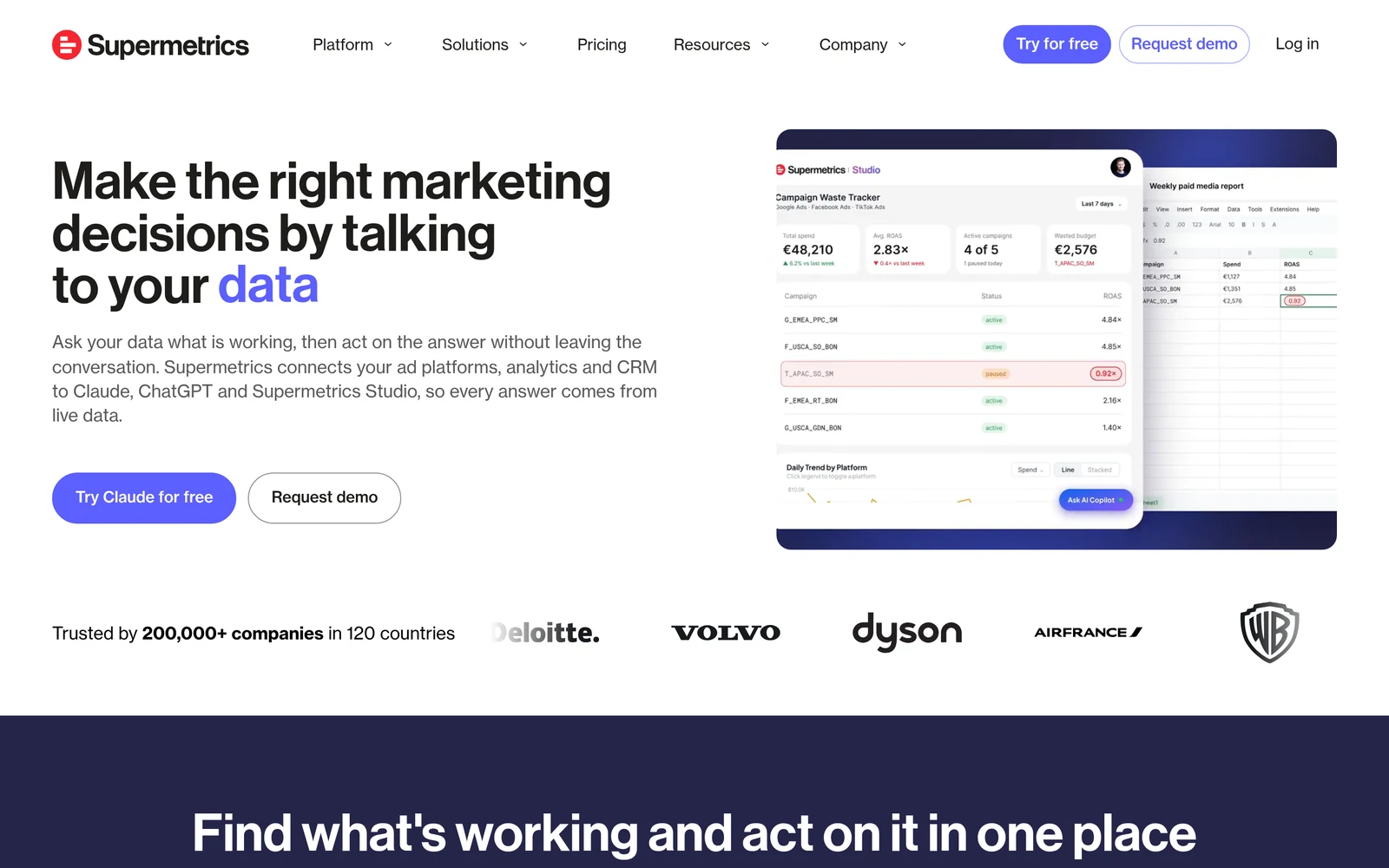 Supermetrics homepage